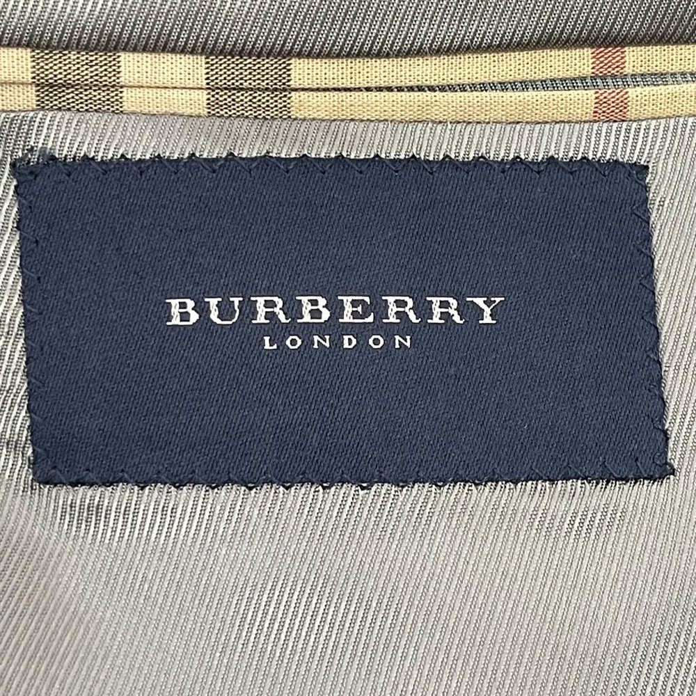 BURBERRY Men's Grey Blue Plaid Pattern Kensington Wool Blazer Jacket Size 48 Reg - Picture 4 of 8